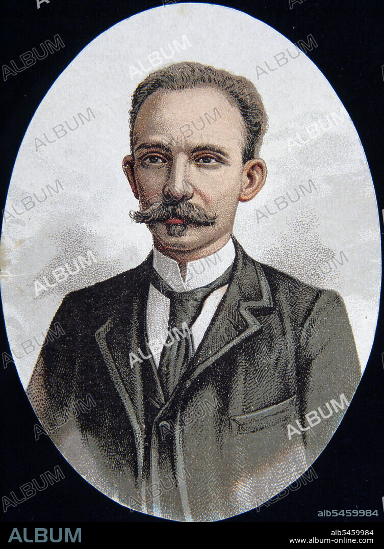 MARTI , JOSE JULIAN. POLITICO Y ESCRITOR CUBANO . LA HABANA 1853 - 1895. GRABADO RETRATO.