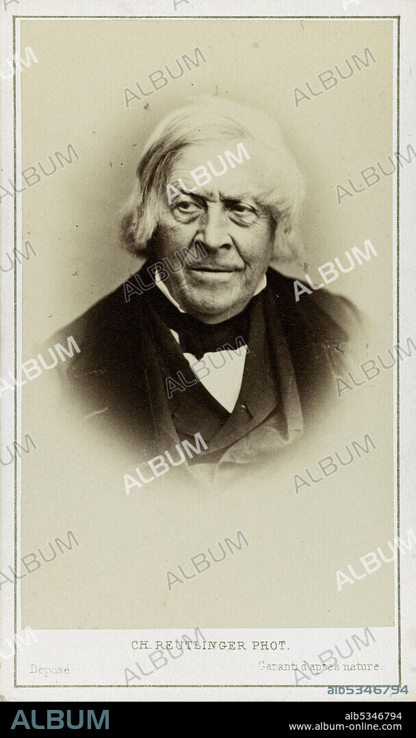 PARIS PHOTO STUDIO REUTLINGER. Portrait of Jules Michelet (1798-1874).