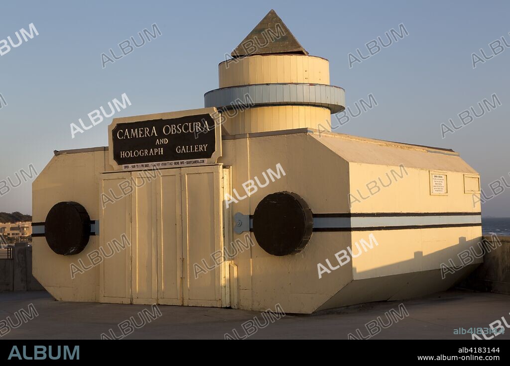 The Camera Obscura in San Francisco is a large-scale camera obscura and is listed on the National Register of Historic Places. It is located near the Cliff House restaurant perched on the headlands on the cliffs just north of Ocean Beach.