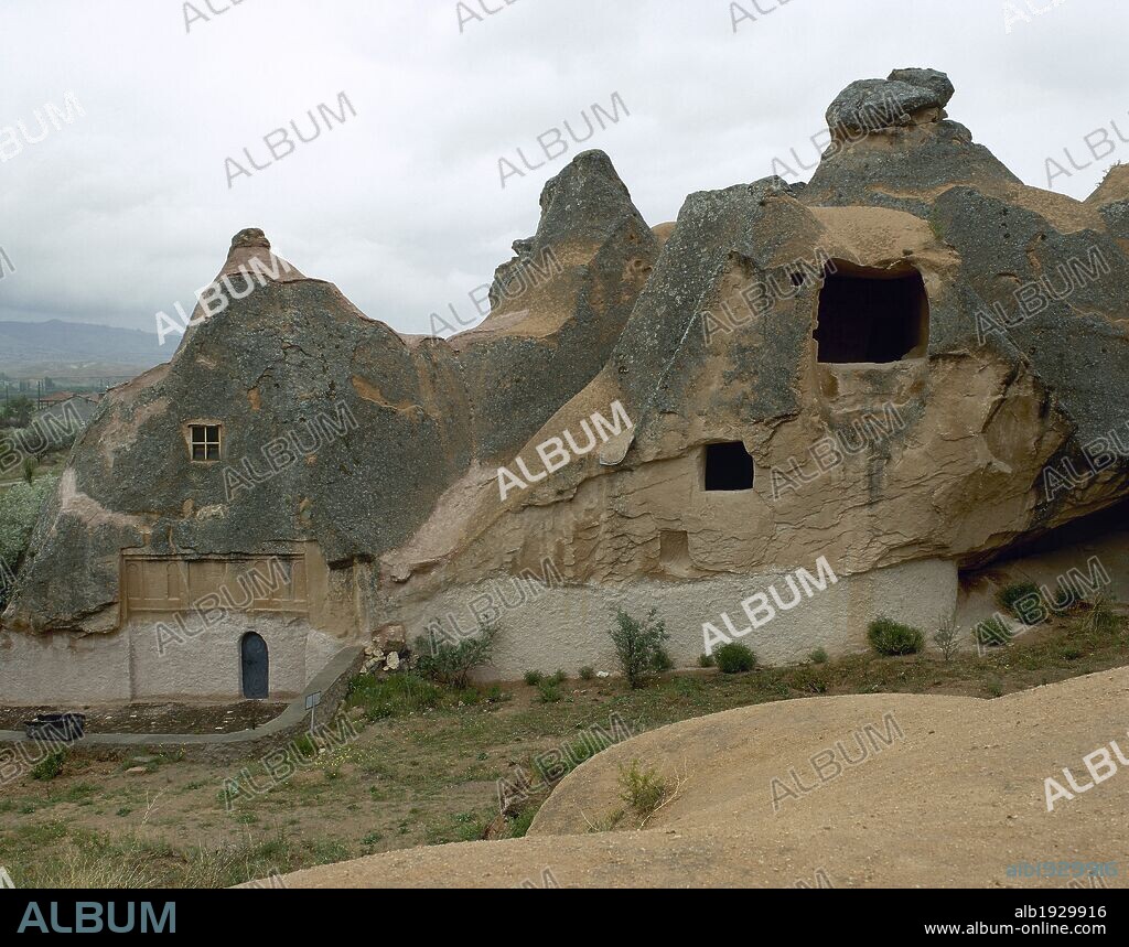 Turkey. Cappadocia. Dulsier. Rupestrian church of St. John, built in 1212. General view.