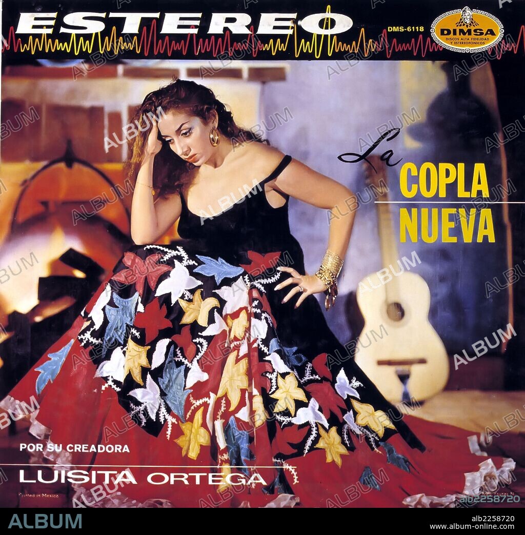 LUISA ORTEGA. CANTANTE ESPAÑOLA. SEVILLA 1936-. PORTADA DE DISCO DIMSA.