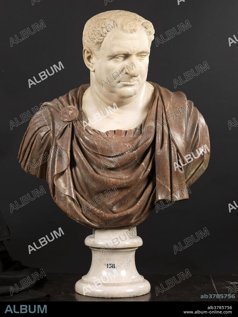 Giovanni Battista Bonanome; Nicola Bonanome / 'The Emperor Vitellius'. Ca. 1565. White marble, Portasanta marble; Ca. 1565. White marble, Portasanta marble.