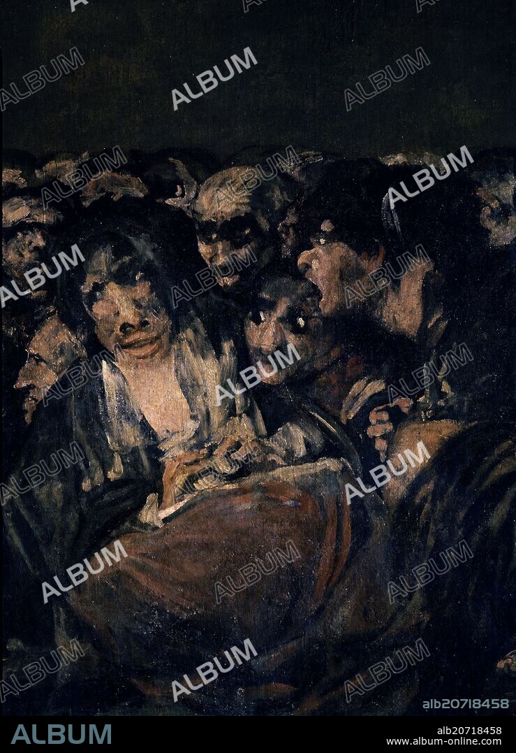 FRANCISCO DE GOYA. 'Aquelarre or The Witches' Sabbath (detail)', 1820-1823, Oil on wall, P00761.