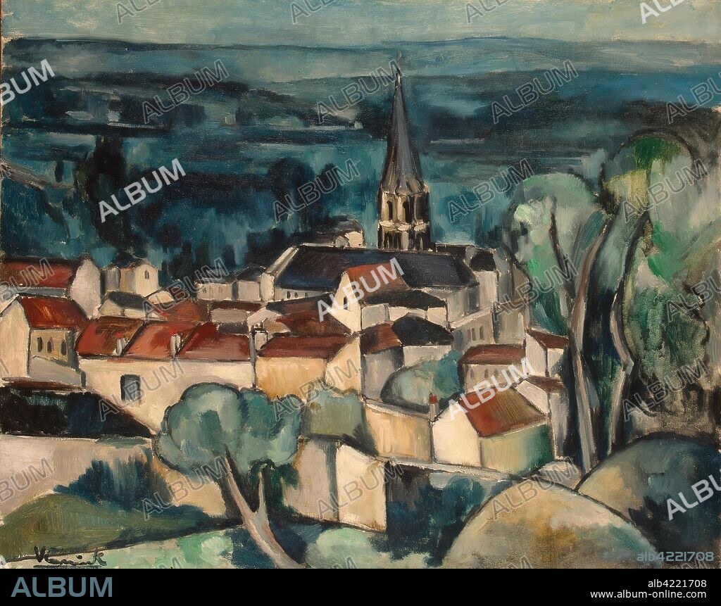 MAURICE DE VLAMINCK. 'Bougival'. France, Circa 1909. Dimensions: 73x92 cm.