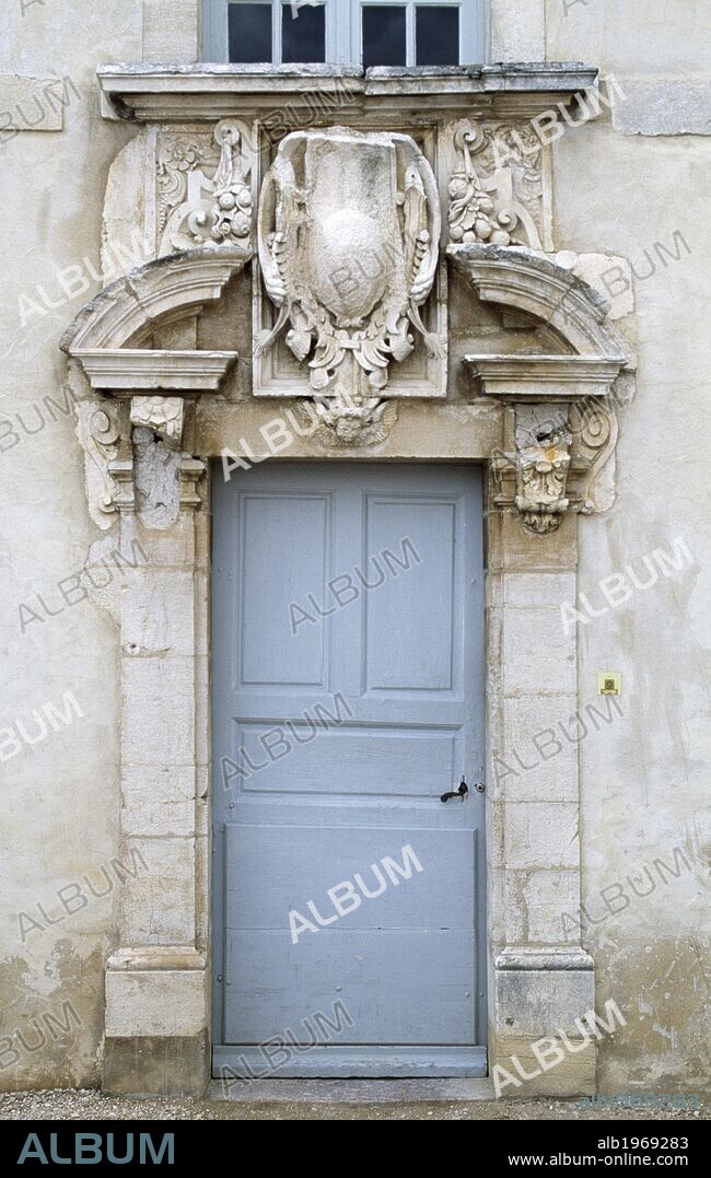 Door, Chateau Gilly-les-Citeaux, Burgundy. France, 16th century.