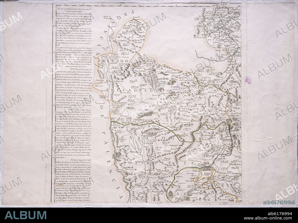 LOPEZ TOMAS. MAPA GEOGRAFICO DE UNA PARTE DE LA PROVINCIA DE BURGOS - 1784 - (PARTE CUARTA).