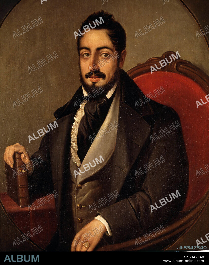 LARRA, MARIANO JOSE DE. ESCRITOR ESPAÑOL. MADRID 1809-1837. OLEO ANONIMO. MUSEO ROMANTICO. MADRID.
