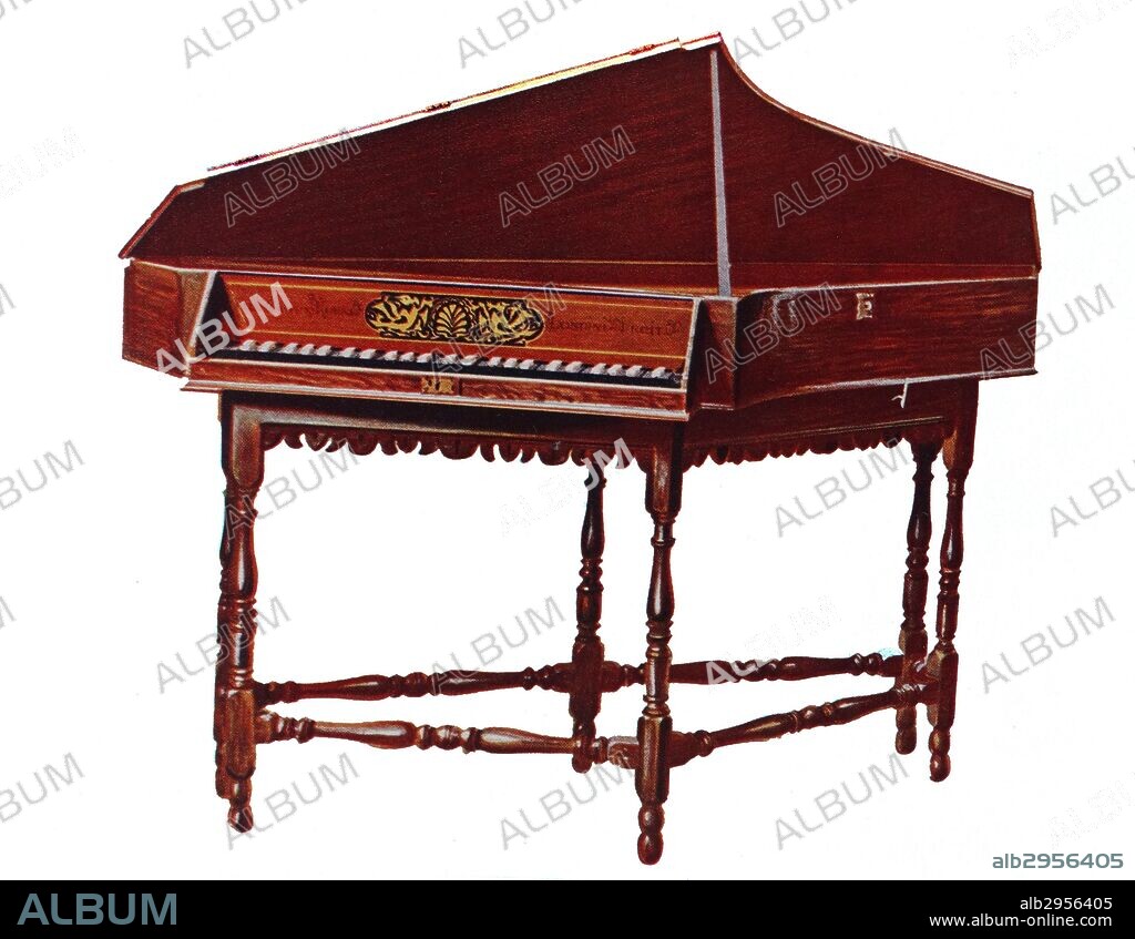 Spinet. This instrument can be seen placed on its original stand which was crafted in London around the end of the seventeenth century. It is a transverse Spinet; an Italian 'Spinetta traversa'.