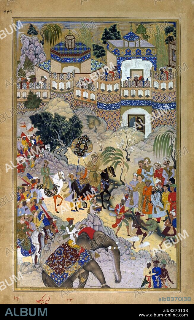 Farrukh Beg (ca. 1545 ca. 1615) was a Persian born Mughal painter who served in the court of Mirza Muhammad Hakim before working directly for Mughal Emperor Akbar. He was greatly influenced by Persian style of paintings and remained conservative throughout his artistic life.<br/><br/>. He was greatly admired by Mughal emperor, Jahangir as well. He worked in four royal courts in his lifetime.