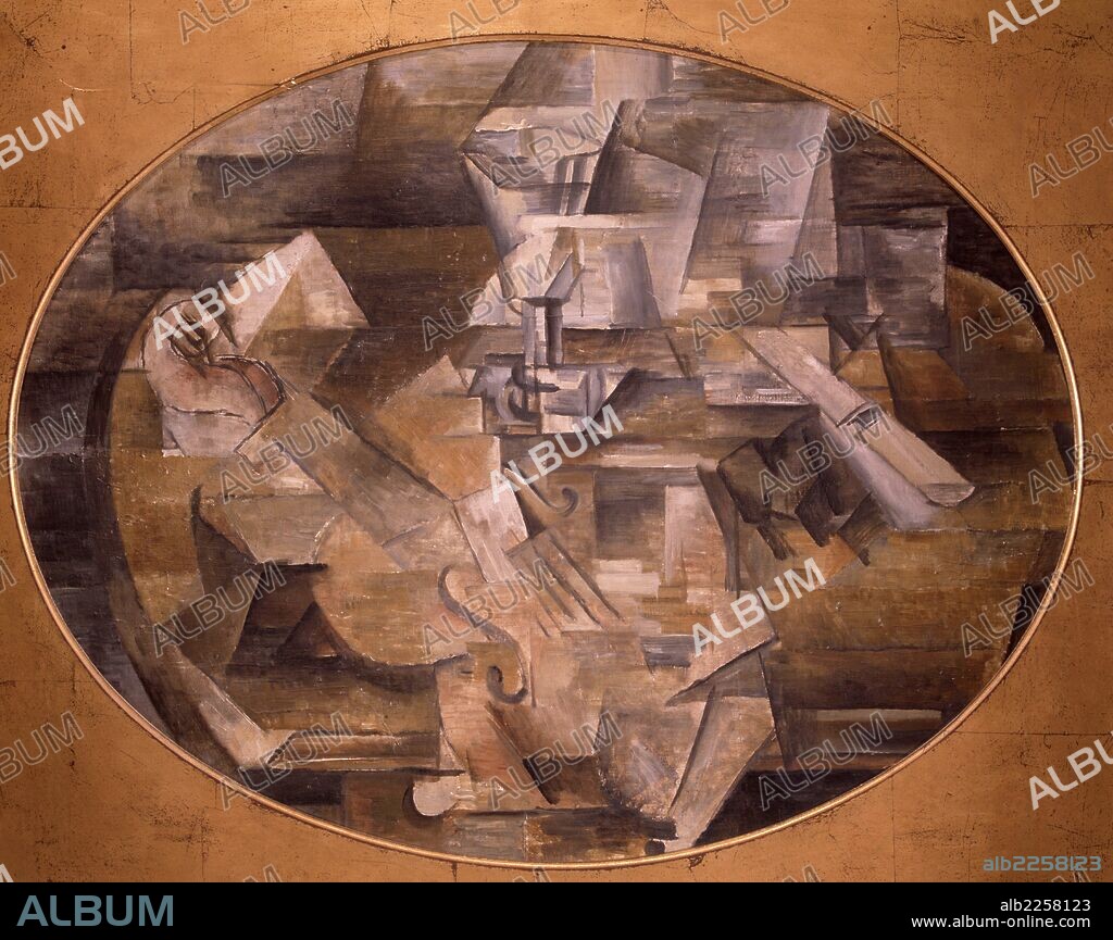 BRAQUE , GEORGES. PINTOR FRANCES . 1882 - 1963. " VIOLIN , COPA Y CUCHILLO ". GALERIA NACIONAL DE PRAGA. . ATENCION: AUTOR CONTEMPORANEO SUJETO A COPYRIGHT ©. EL CLIENTE FINAL ES RESPONSABLE DE LA GESTION DE LOS DERECHOS DE AUTOR CON LAS SOCIEDADES EXISTENTES DE GESTION DE DERECHOS O DIRECTAMENTE CON LOS ORGANISMOS TITULARES DE LOS MISMOS.