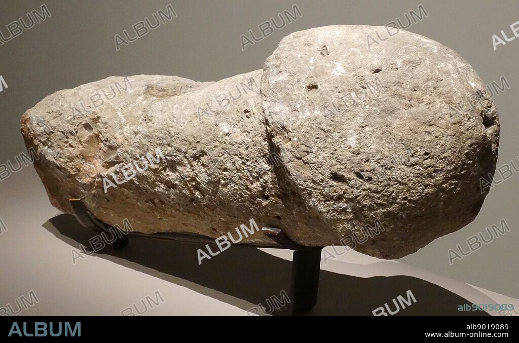 Mayan stone sculpture of a Penis or Phallus. From Chichen Itza, Yucatan Mexico 600-900 AD.