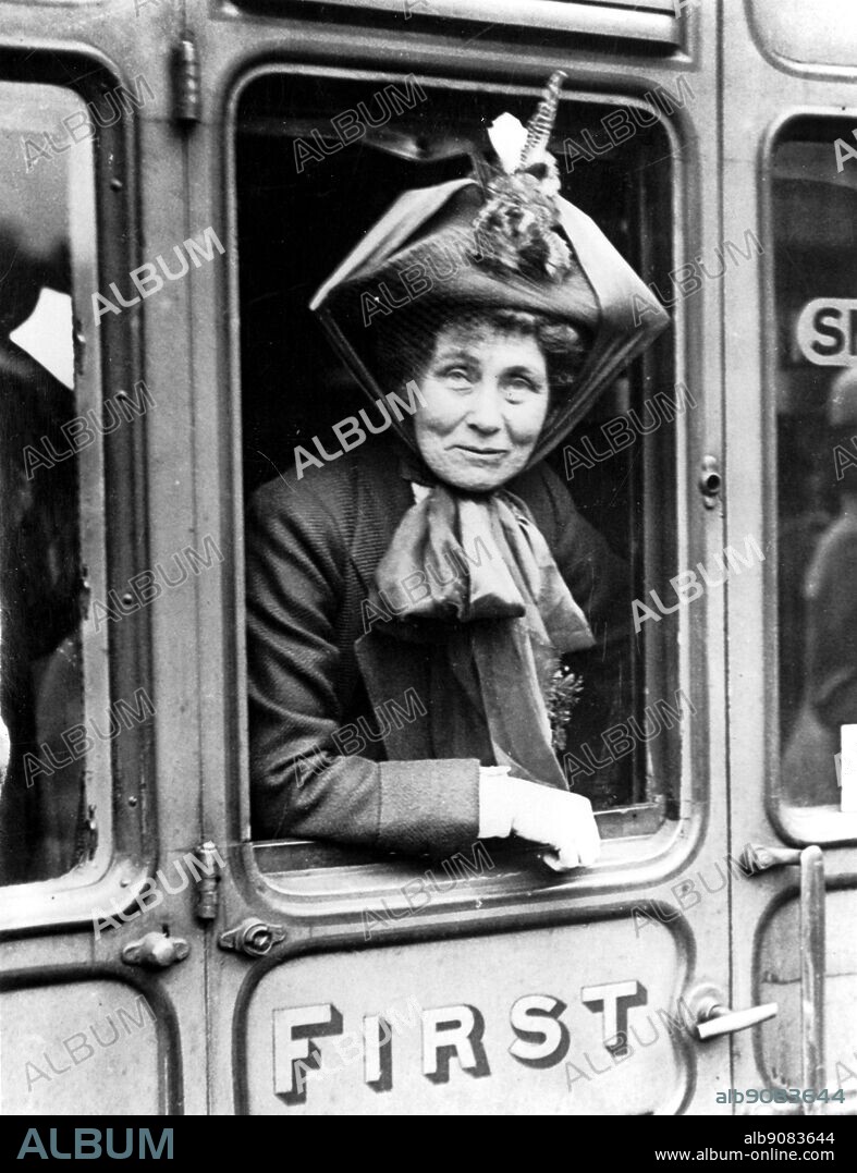 Mrs (Emily) Emmeline Pankhurst, born Goulden, (1857-1928). English suffragette and founder of the Women's Social and Political Union. The Genius of Shaw page 173.