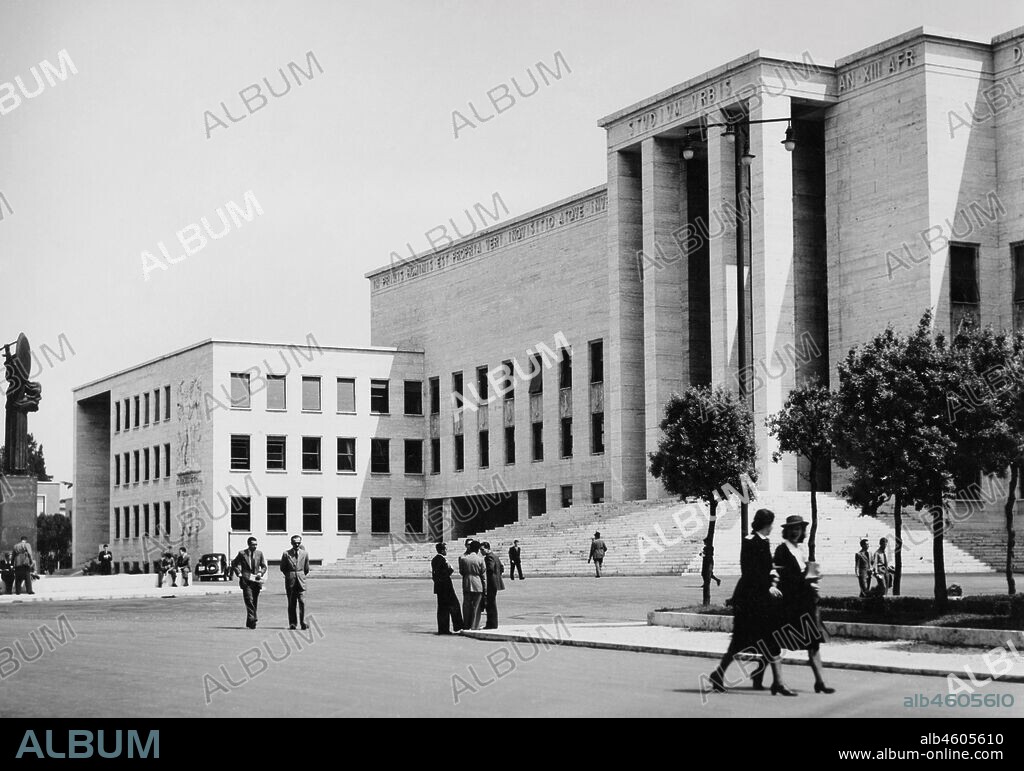 Italy. Rome. entrance to the university city of la sapienza. architect Marcello Piacentini. 1930.