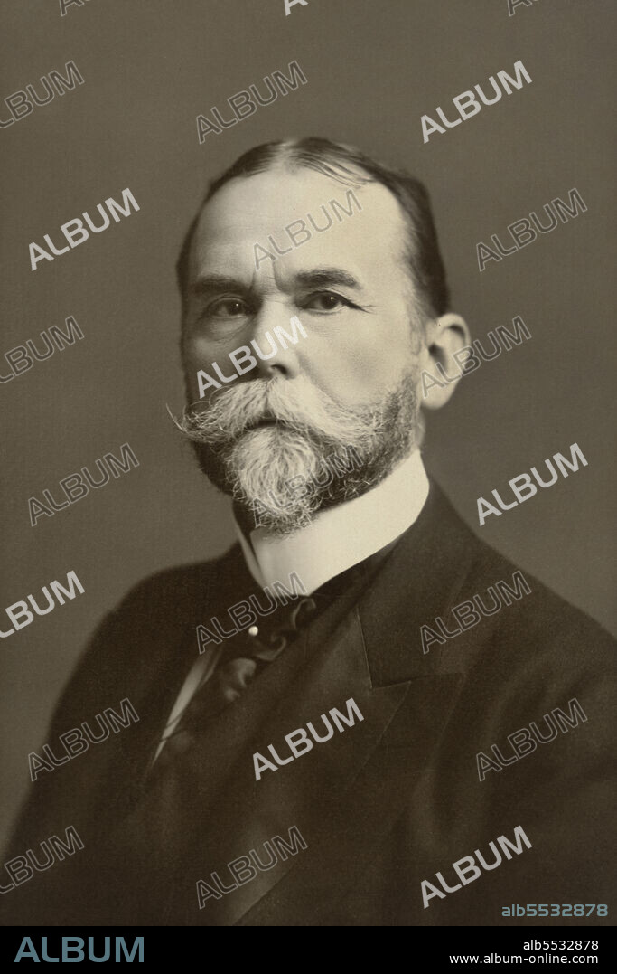 John Milton Hay (1838-1905), American Politician and Diplomat, served as U.S. Secretary of State 1898-1905, head and shoulders Portrait, Isiah West Taner, 1878.