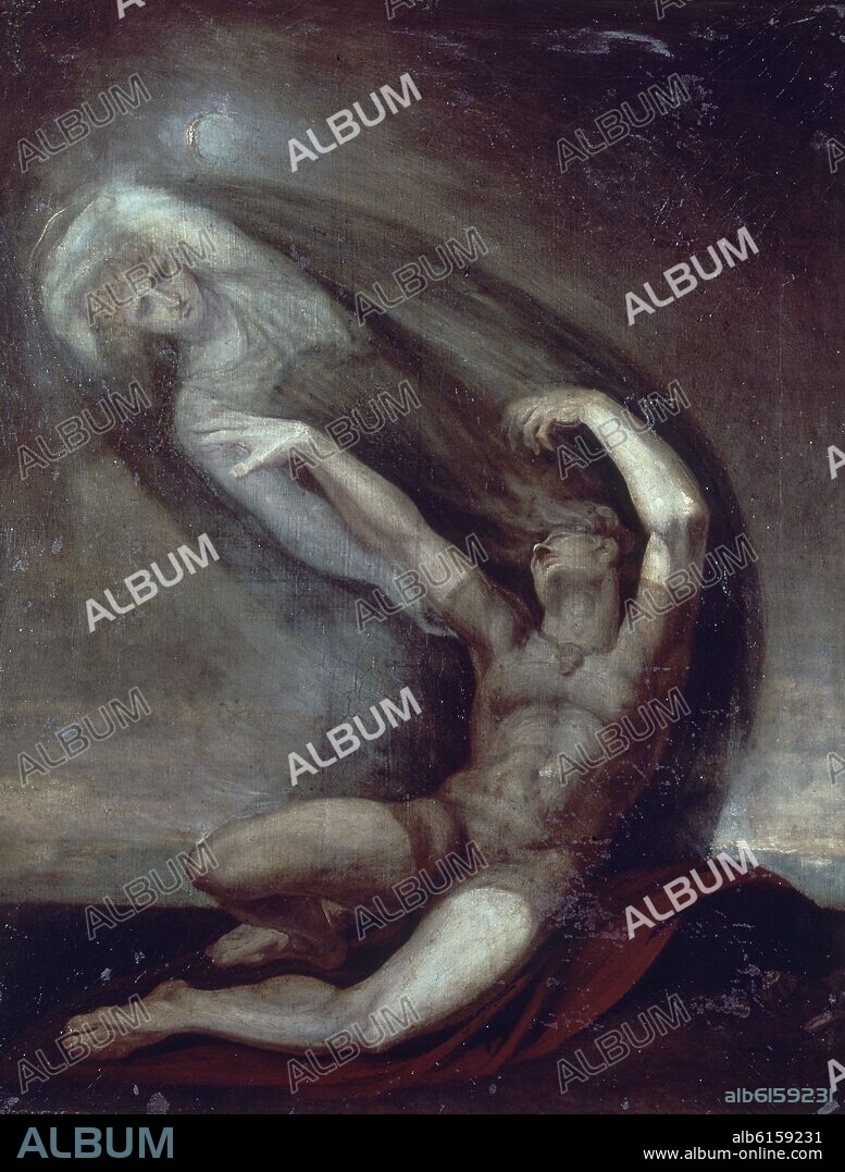HENRY FUSELI O JOHANN FÜSSLI (1741-1825). Achilles Searching for the Shade of Patrocles - 1803 - oil on canvas - 91x71 cm.