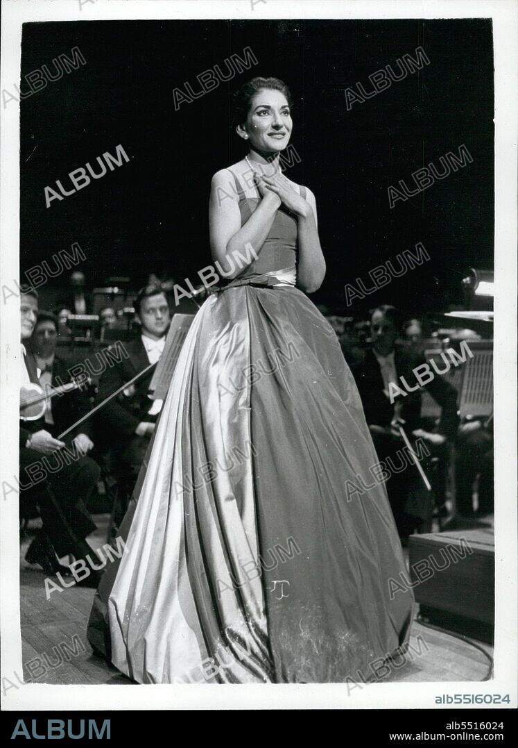 Sep. 09, 1959 - Maria Callas has successful appearances at Royal Festival Hall.: Opera star Maria Callas seen when she sang at the Royal Festival Hall, London last night her first concert in England - which proved to be a great success. (Credit Image: © Keystone Press Agency/ZUMA Wire).
