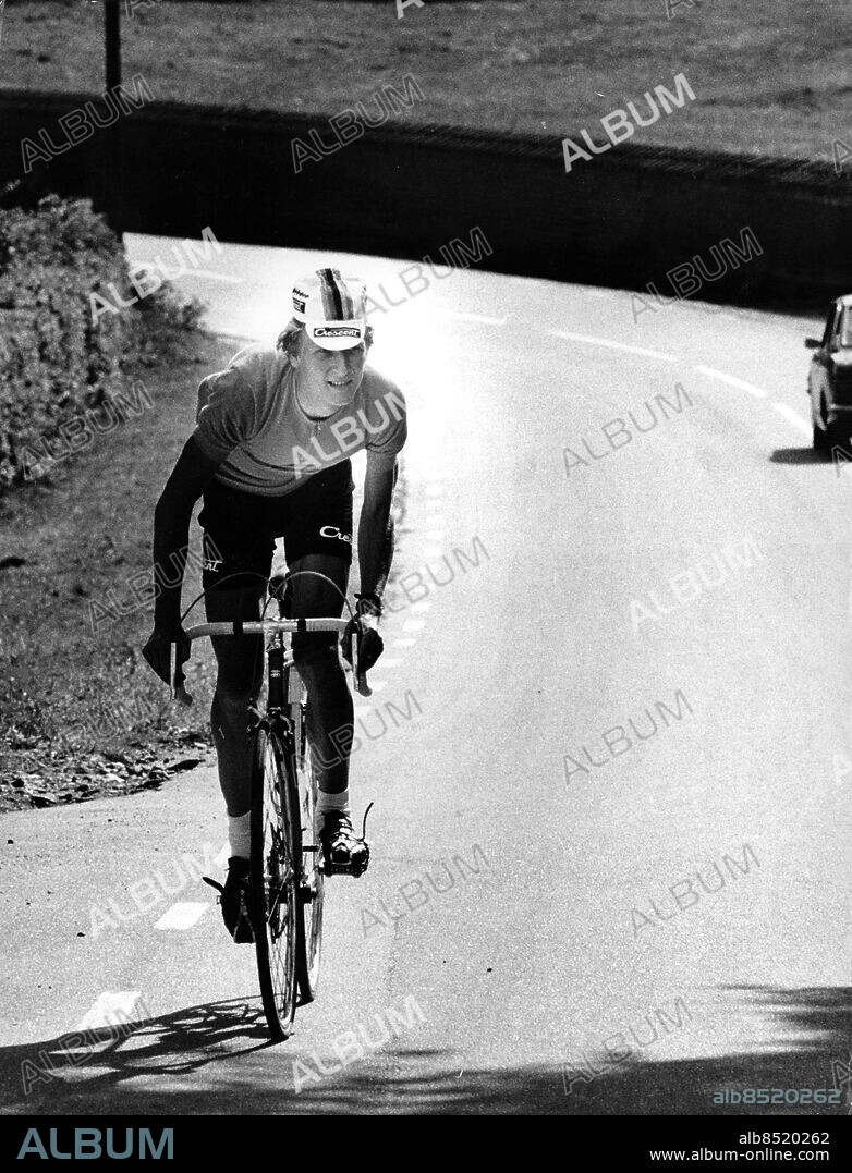 Cyklisten Sven-Åke Nilsson (f. 1951), Malmö Portr 1975.. Foto: Tommy Stensson / Sydsvenskan / IBL Bildbyrå.