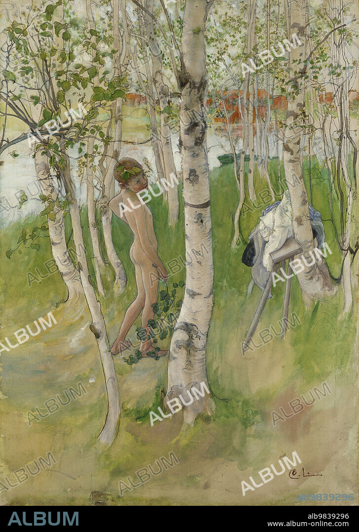 Ulf. Nude Boy among Birches, c.1898.