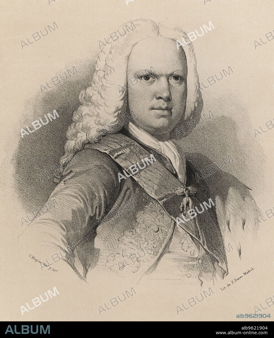 Ferdinand VI (1713-1759), son of Philip V. King of Spain from 1746-1759, engraving 1870.