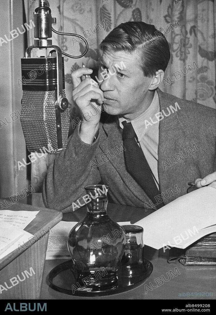 1951.. Anders Ek medverkade i programmet Bismarck-statsmannen den 23/9 1951. Anm. Bilden har använts på Bergmanstiftelsens hemsida för att illustrera pjäsen Brott och Brott Radioteater Publicerad i RiR 4/52 persons: ANDERS EK sites: SVERIGE.