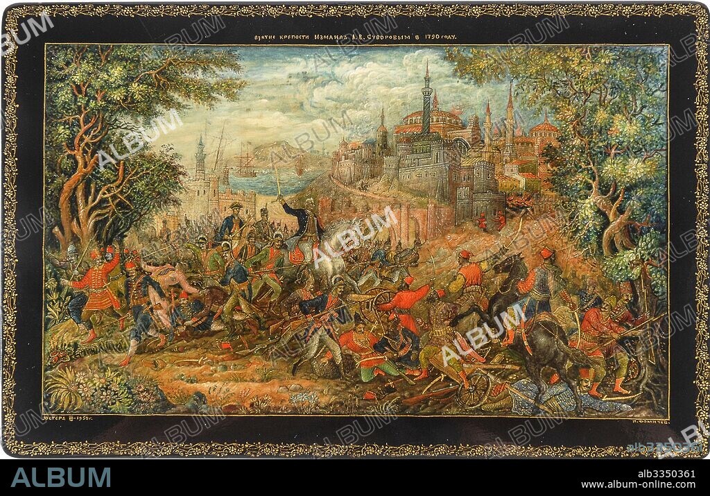 IVAN ALEXANDROVICH FOMICHEV. Russian army captured Izmail fortress (Casket).