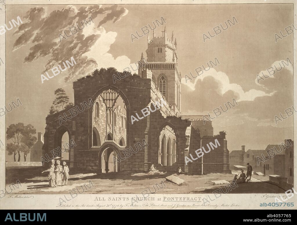 THOMAS MALTON. A view of All Saints Church at Pontefract. View of All Saints Church at Pontefract. 1778. yorkshire. Source: Maps K.Top.44.43.e. Language: English.