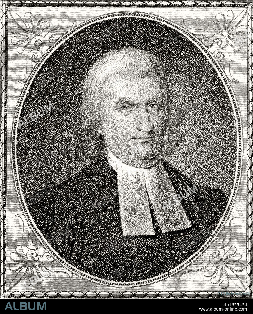 Dr John Witherspoon 1723 to 1794 American clergyman statesman and Founding Father A signatory of Declaration of Independence 19th century engraving by J.B. Longacre from a painting by C.W. Peale.