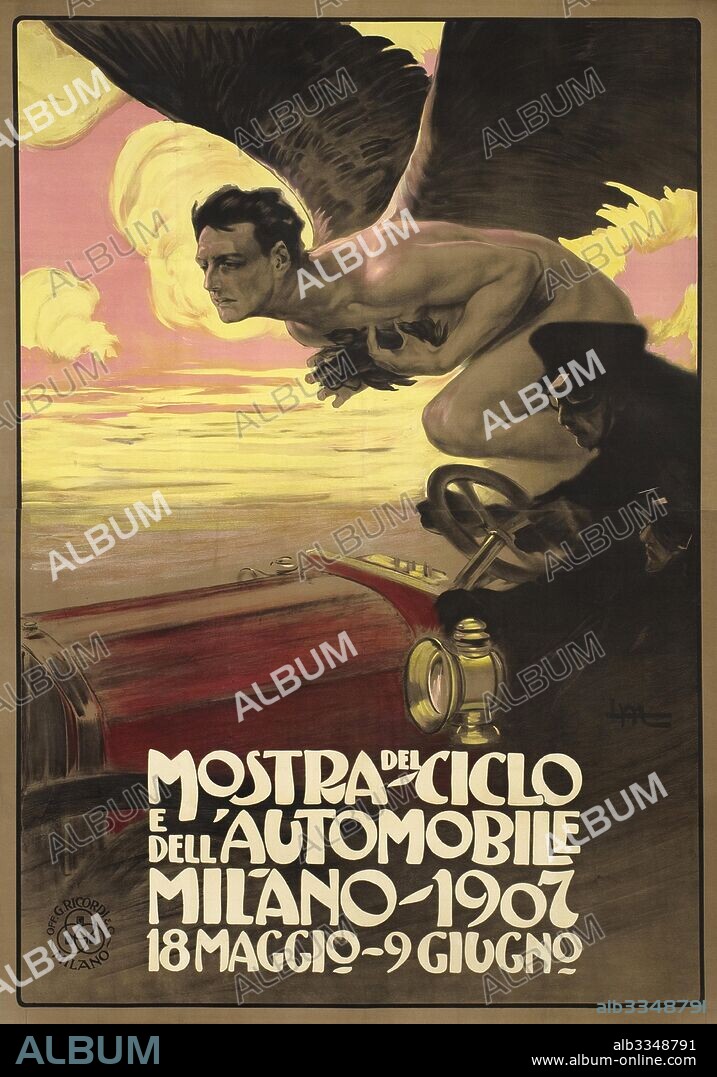 LEOPOLDO METLICOVITZ. Mostra del Ciclo e dell'Automobile, Milano.