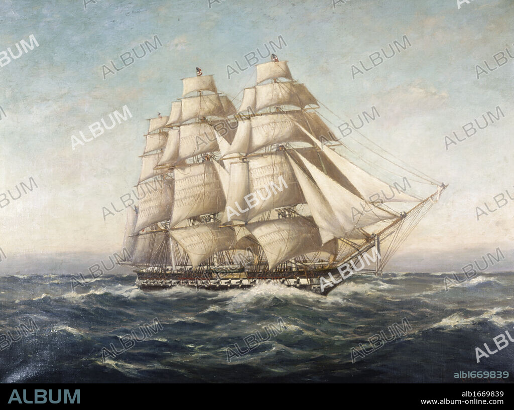 U.S.S. Constitution  Myron Clark (1876-1925 American).