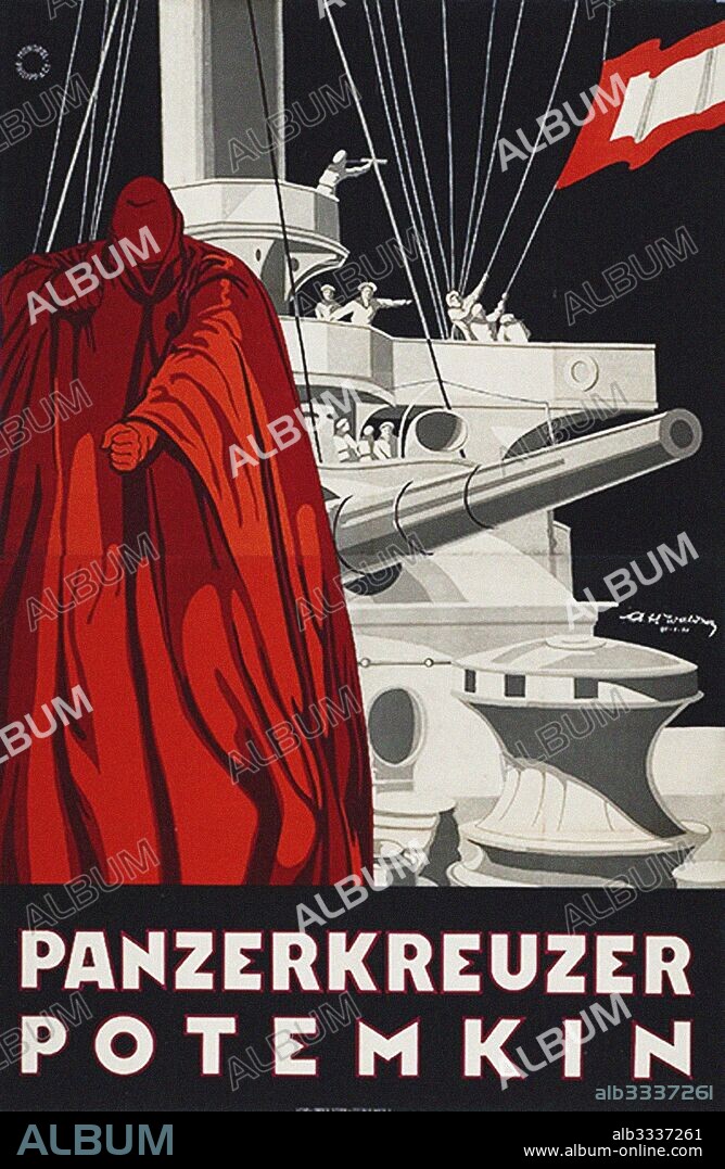 ATELIER A. H. WALDNER. Movie poster The Battleship Potemkin by Sergei Eisenstein.