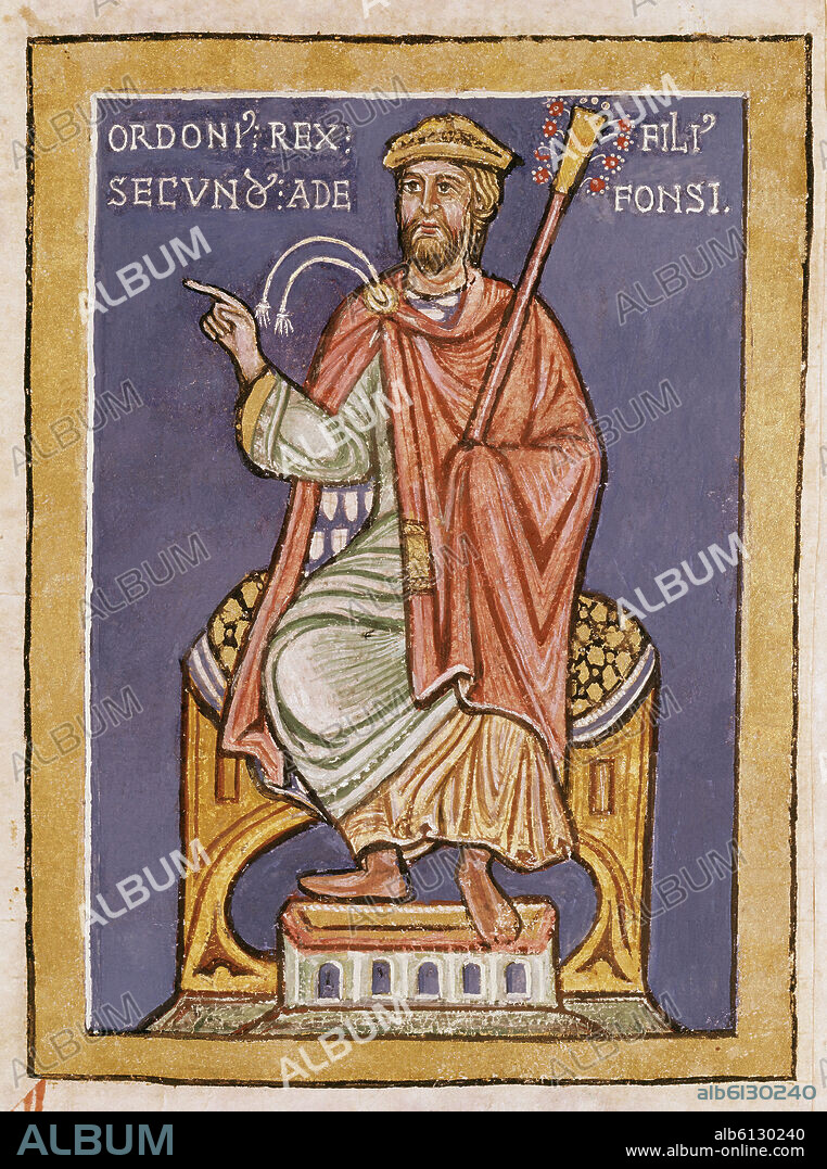 TUMBO A (1125 A 1255) - RETRATO DE ORDOÑO II (871-924) HIJO DE ALFONSO III SUCEDIO A SU HERMANO GARCIA - FOL 5 V.