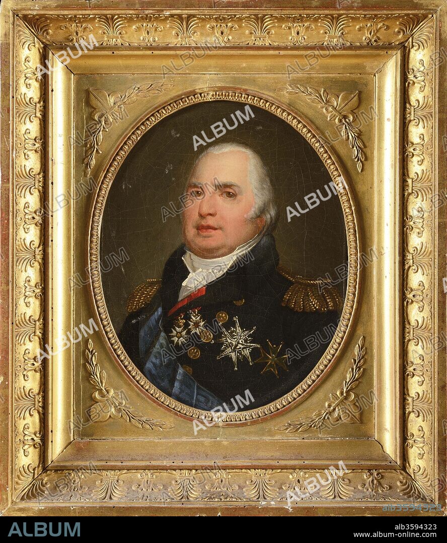 FRANÇOIS GERARD. Portrait of Louis XVIII (1755-1824).