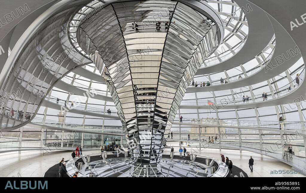 reichstag dome, designed by architect Norman Foster, Berlin, Federal Republic of Germany.