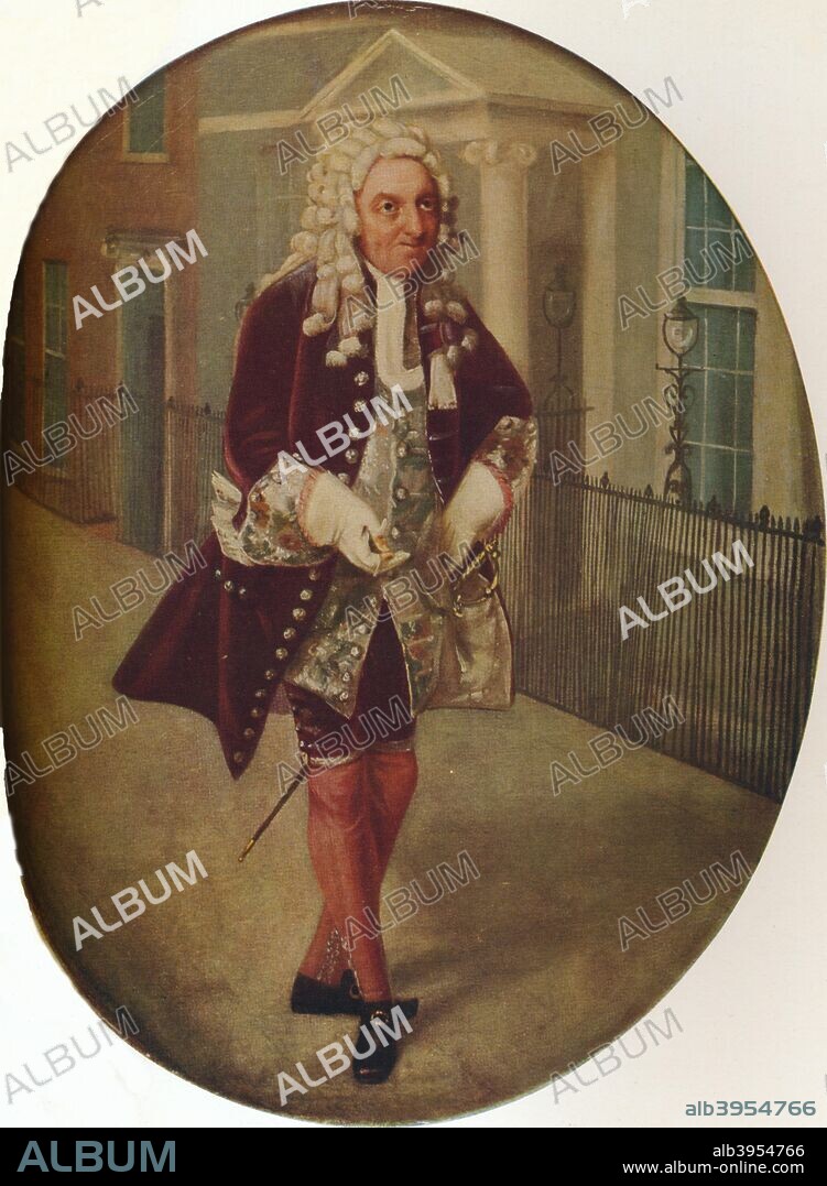 'Richard Suett as Bayes in The Rehearsal by George Villiers, 2nd Duke of Buckingham', 1796. Painting housed at the Victoria & Albert Museum, London. From The Connoisseur Volume LXXVII. [The Connoisseur Ltd, London, 1927].