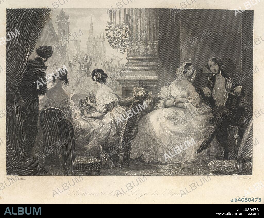 EUGENE LAMI, JULES GABRIEL JANIN and H ROBINSON. The opera. L'Ã‰tÃ© Ã  Paris. Paris, [1843.]. At the opera.  Image taken from L'Ã‰tÃ© Ã  Paris.  Originally published/produced in Paris, [1843.]. . Source: 10172.g.23, opposite 149. Language: French.