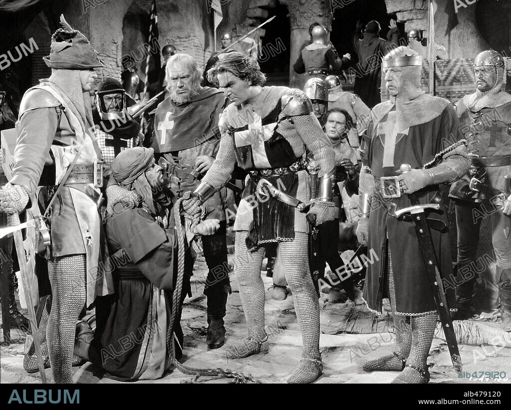 LIONHEART KING RICHARD I and HENRY WILCOXON. HENRY WILCOXON in THE CRUSADES, 1935, directed by CECIL B DEMILLE. Copyright PARAMOUNT PICTURES.