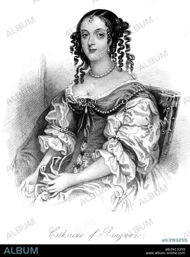 Catherine of Braganza (1638-1705). Catherine was a Portuguese infanta and the queen consort of King Charles II. They were married in 1662.