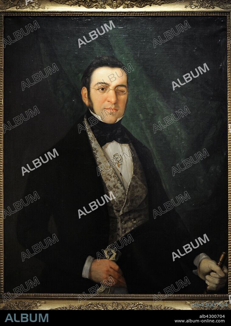 Manuel Breton de los Herreros (1796-1873). Spanish dramatist. Member of the Royal Spanish Academy (1837). Portrait by Antonio Gomez Cros (1809-1863), 1839. Museum of Romanticism. Madrid. Spain.