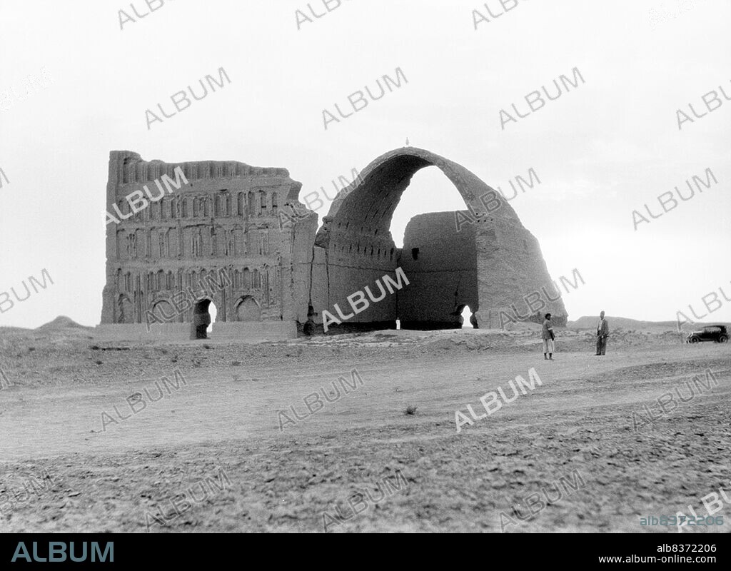 Ctesiphon was the capital city of the Parthian and Sasanian Empires (247 BCE224 CE and 224651 CE respectively). It was one of the great cities of late ancient Mesopotamia. Its most conspicuous structure remaining today is the great archway of Ctesiphon.<br/><br/>. It was situated on the eastern bank of the Tigris across from where the Greek city of Seleucia stood and northeast of ancient Babylon. Today, the remains of the city lie in Baghdad Governorate, Iraq, approximately 35 km (22 mi) south of the city of Baghdad.<br/><br/>. Ctesiphon was the largest city in the world from 570 CE, until its fall in 637 CE, during the Muslim conquests.<br/><br/>. The arched <i>iwan</i> hall at Taq Qasra, open on the facade side, was about 37 m high, 26 m across and 50 m long, the largest man-made, free standing vault constructed until modern times.