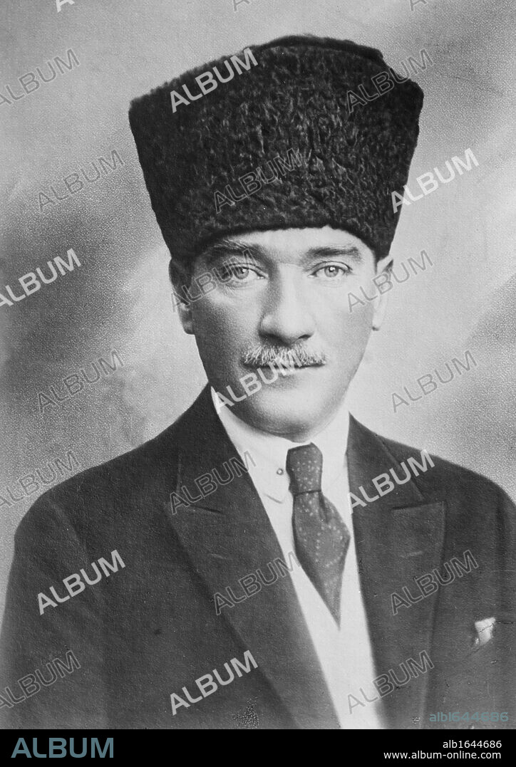 Mustafa Kemal Ataturk (1881-1938) Turkish army officer and revolutionary.  Founder and first President of the Turkish Republic 1923-1938. Served in the Ottoman until his resignation in July 1919.  Statesman.