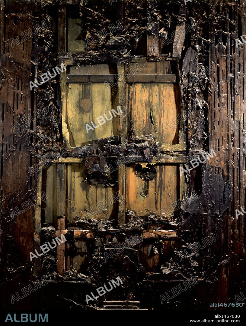 LUCIO MUÑOZ MARTÍNEZ. Lucio Munoz (1929-1998). Spanish painter. The Window, 1963. Museum of Spanish Abstract Art. Juan March's Foundation. Cuenca. Castile La Mancha. Spain.