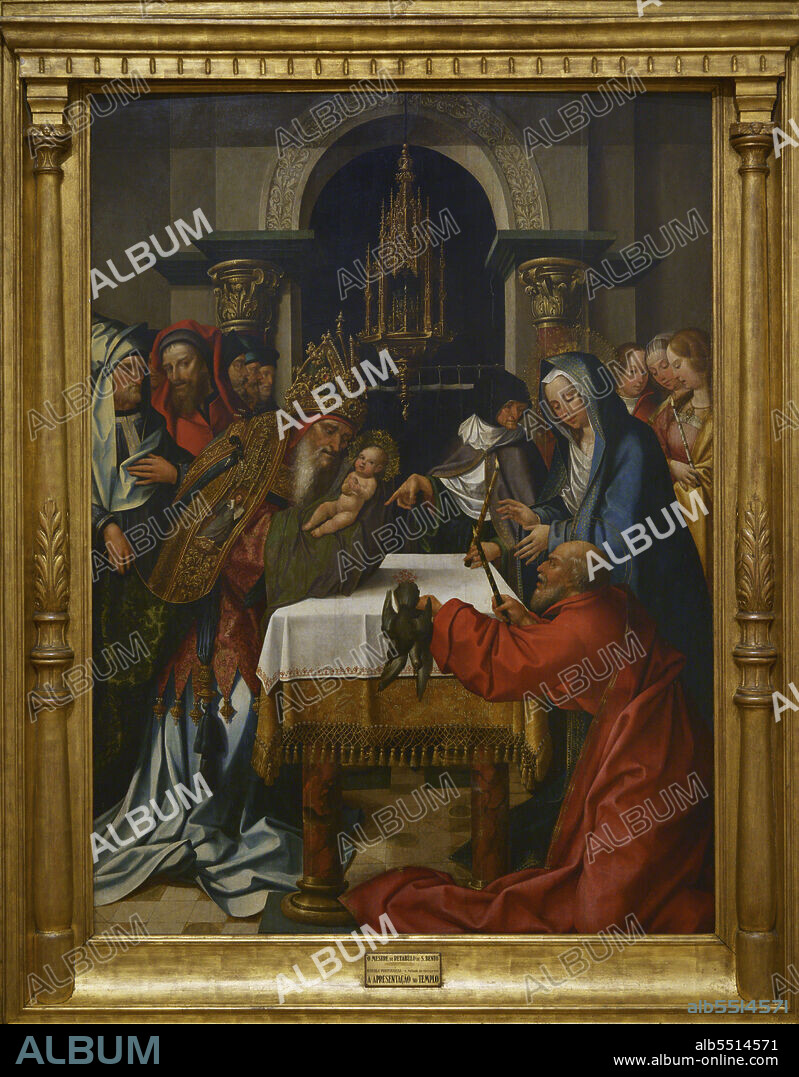 GREGÓRIO LOPES (ACTIVE FROM 1513 TO 1550). PORTUGUESE PAINTER.. Gregório Lopes (activo entre 1513 y 1550). Pintor portugués. "La Presentación del Niño en el Templo", 1520-1525. Oleo sobre madera de roble. Procede del Monasterio de Sao Bento da Saúde, Lisboa. Museo Nacional de Arte Antiguo. Lisboa. Portugal.