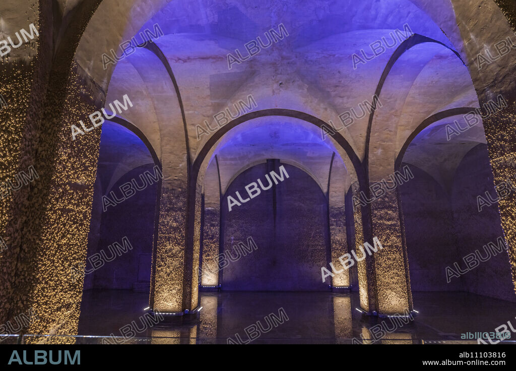 Cistern of the Misericòrdia, under the 'Pati de les Dones', Centro Cultural la Misericordia, Palma, Mallorca, Spain.