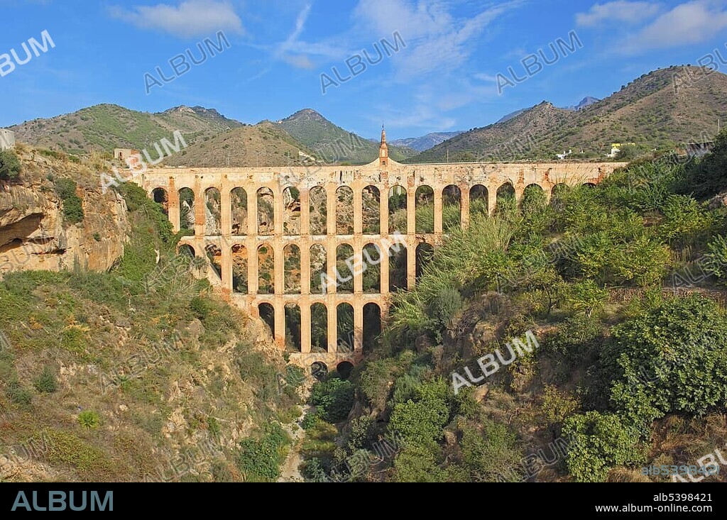 Puente de las Aguilas, Roman aqueduct, Nerja, La Axarquia, MÃ¡laga province, Andalusia, Spain, Europe.