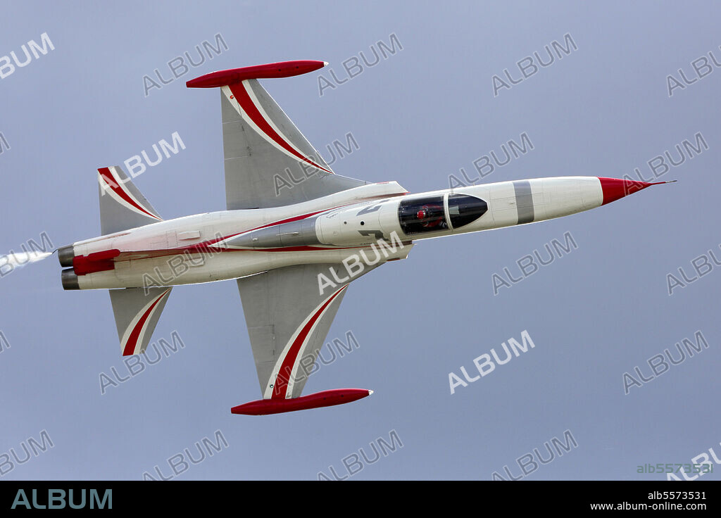 NF-5A jet fighter of Turkish Stars aerobatics team, Kubinka, Russia.