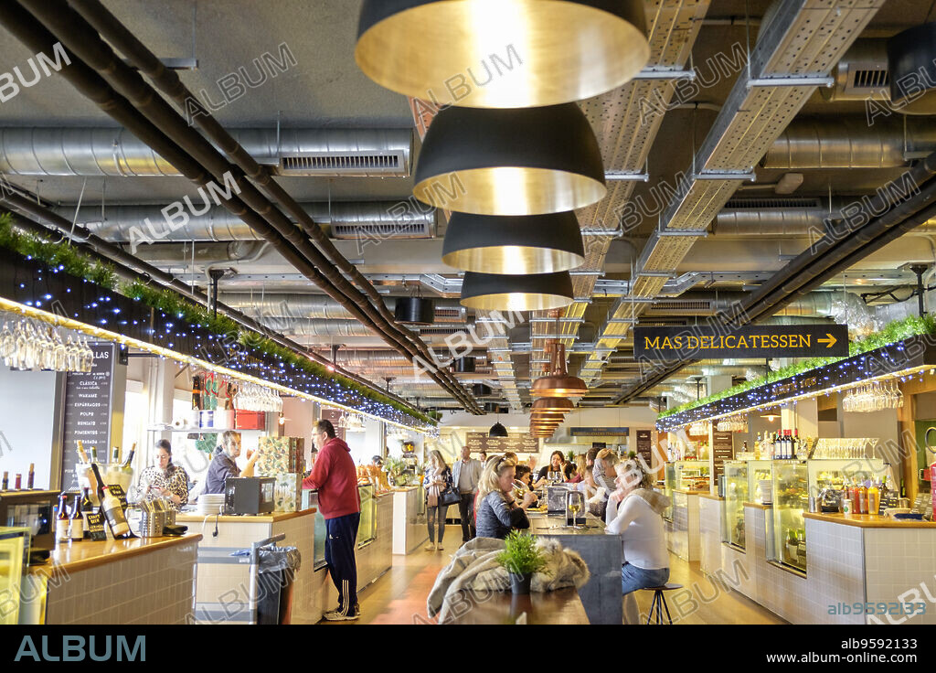 Mercat 1930 Palma Gatronomic Market, Paseo Maritimo, Palma, Mallorca, balearic islands, Spain.