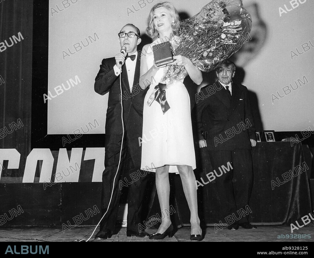 Lello Bersani and Olga Villi, Nastro D'Argenzo Prize For The Movie Signore Et Signori, 1965.