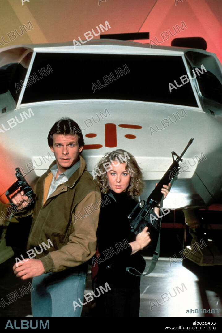 FAYE GRANT et MARC SINGER dans V, 1983. Copyright NBC-TV.