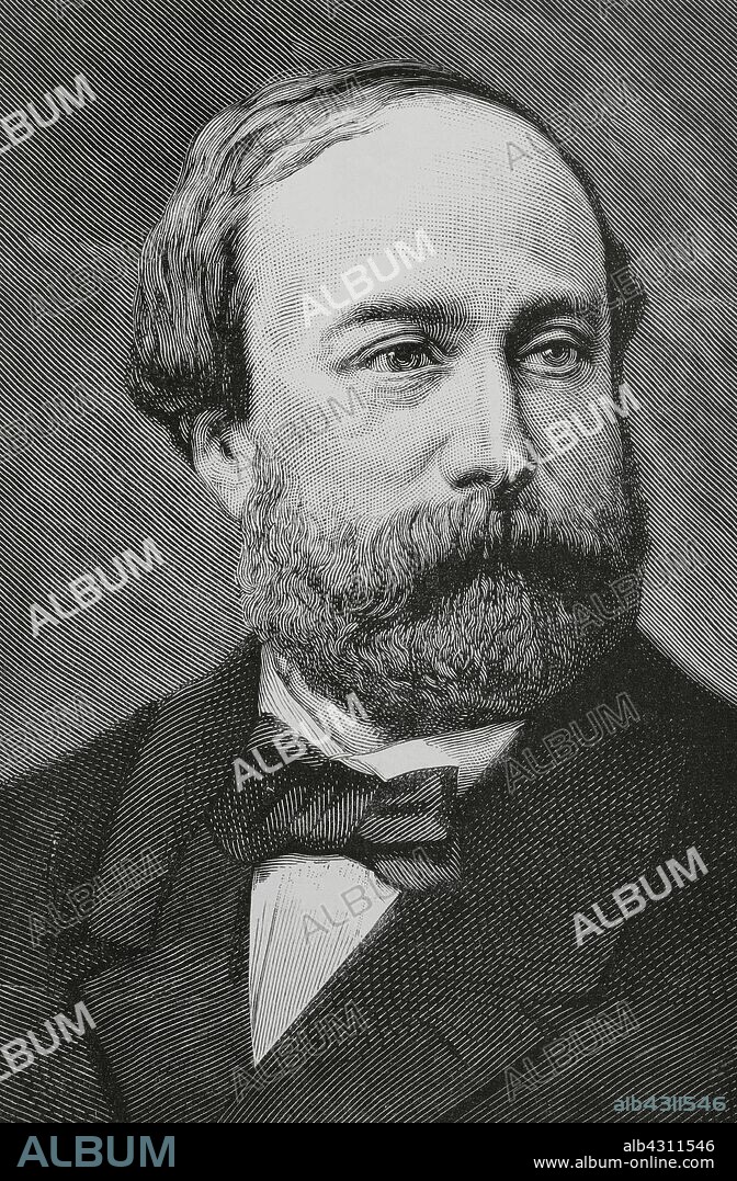 Enrique de Artois, Enrique de Francia, Conde de Chambord (París, 1820-Austria-Hungría, 1883). Príncipe real francés, nieto de Carlos X de Francia. Grabado. La Ilustración Española y Americana, 30 de agosto de 1883.