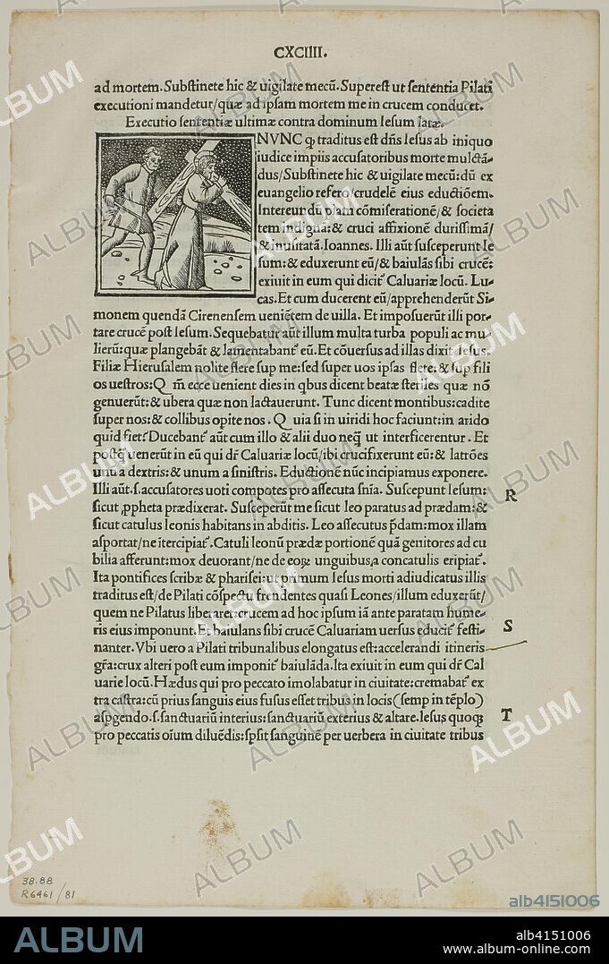 Leaf from Decachordum Christianum by Marco Vigerio, plate 81 from Woodcuts from Books of the XVI Century. Unknown Artist (Italian, 16th century); assembled by Max Geisberg (Swiss, 1875-1943). Date: 1507-1508. Dimensions: 53 x 52 mm (image); 225 x 136 mm (image/text); 288 x 190 mm (sheet). Woodcut on paper. Origin: Italy.